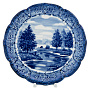 Тарелка декоративная "Пейзаж". Гжель, фотография 1. Интернет-магазин ЛАВКА ПОДАРКОВ