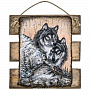 Картина на бересте "Волки" 41х43 см, фотография 1. Интернет-магазин ЛАВКА ПОДАРКОВ