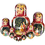 0016832-383-10м Матрешка "ЛЕТНИЕ ГУЛЯНИЯ" 10 мест 23см