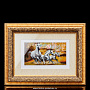 Картина с перламутром "Кони" 19х25 см, фотография 1. Интернет-магазин ЛАВКА ПОДАРКОВ