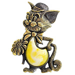 0045170/1796.4 Брошь Кот Том (белый)