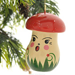 0021027 Хохлома Елочная игрушка "Грибок"55*45мм 84960055045