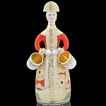 0019810/81.10359.00.1 ЛФЗ ШТОФ Д/ВИНА+ 2 РЮМКИ Матрешка"Красный сарафан" ТЛ1