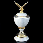 0052134/Ф Златоуст Кубок "Орел" в=23см, ш=13см, позолота, Мрамор в П/У