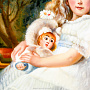 Панно с художественной росписью "Кукла" 20 х 25 см, фотография 3. Интернет-магазин ЛАВКА ПОДАРКОВ