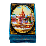 Шкатулка из папье-маше с принтом "Москва. Зима"