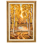 300048--НП Картина Янтарная "ЛЕСНАЯ ТРОПА"   60*40 см