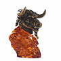 Статуэтка с янтарем "Бык атлет малый", фотография 1. Интернет-магазин ЛАВКА ПОДАРКОВ
