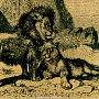 Картина на сусальном золоте "Пара львов" 35х46 см, фотография 3. Интернет-магазин ЛАВКА ПОДАРКОВ