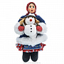 Коллекционная кукла ручной работы "Девочка со снеговиком", фотография 1. Интернет-магазин ЛАВКА ПОДАРКОВ