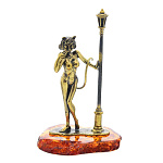 0045868/377 Сувенир Кошечка под фонарём Сувенир (коньячный)