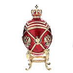 0031037 Традиции ФАБЕРЖЕ Сувенир ЯЙЦО Пасхальное красное 05-6-05