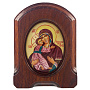 Икона "Владимирская Божья Матерь". Ростовская финифть 10,5х13,5 см, фотография 1. Интернет-магазин ЛАВКА ПОДАРКОВ
