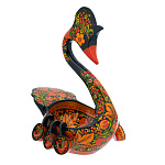 9384/20*12*27см- Хохлома Братина "Лебедь" 