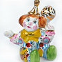 Скульптура "Клоун" Гжель в ассортименте, фотография 4. Интернет-магазин ЛАВКА ПОДАРКОВ