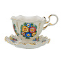 Чайная пара "Снежинка". Гжель в цвете, фотография 2. Интернет-магазин ЛАВКА ПОДАРКОВ