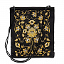 Сумка "Флора". Черная с золотой вышивкой, фотография 1. Интернет-магазин ЛАВКА ПОДАРКОВ