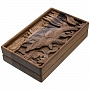 Домино в резной дубовой шкатулке "Ерш", фотография 2. Интернет-магазин ЛАВКА ПОДАРКОВ