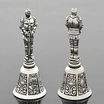 0017763 Бронза КОЛОКОЛЬЧИК "Рыцарь"хромированный 12*4,5см