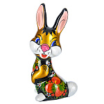 0069863 Хохлома Скульптура СИМВОЛ ГОДА 2023 "КРОЛИК" 6,5*4*11,5см 9438.23