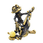 0045952/1831.1 Сувенир Лягушка с контрабасом б/п Сувенир (белый)