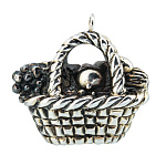 100112 -100047  Гальванопластика Серебро925* ЕЛОЧНАЯ ИГРУШКА КОРЗИНОЧКА