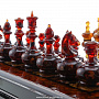 Шахматы-шашки с инкрустацией и фигурами из янтаря "Статус", фотография 5. Интернет-магазин ЛАВКА ПОДАРКОВ