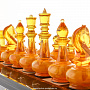 Шахматный ларец с янтарными фигурами "Королевский" 48х48 см, фотография 7. Интернет-магазин ЛАВКА ПОДАРКОВ
