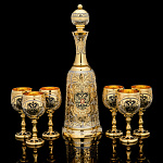  Златоуст НАБОР ПИТЕЙНЫЙ "ГЕРБ РФ":Штоф+6 рюмок тюльпан