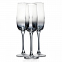 Набор 3 бокала для шампанского 175 мл "Черное море Омбре", фотография 1. Интернет-магазин ЛАВКА ПОДАРКОВ