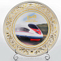 Тарелка декоративная "Поезд", фотография 1. Интернет-магазин ЛАВКА ПОДАРКОВ