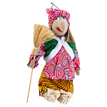 300818/915902 Сувенир.Оберег для Дома БАБА ЯГА В ЛАПТЯХ (Яга-Ягинишна-мал)