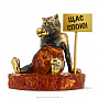 Статуэтка на янтаре "Волк - щас спою!", фотография 1. Интернет-магазин ЛАВКА ПОДАРКОВ