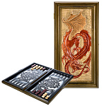 0076311 Нат.дерево НАРДЫ "ДРАКОН"  50*25см