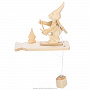 Богородская деревянная игрушка "Кролик-лыжник", фотография 1. Интернет-магазин ЛАВКА ПОДАРКОВ