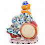 Статуэтка "Клоун с барабаном". Гжель, фотография 4. Интернет-магазин ЛАВКА ПОДАРКОВ