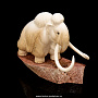 Скульптура из кости "Мамонт" (бивень мамонта, кость кита), фотография 2. Интернет-магазин ЛАВКА ПОДАРКОВ