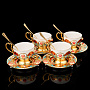 Чайный сервиз с позолотой и эмалью на 4 персоны "Купеческий". Златоуст, фотография 7. Интернет-магазин ЛАВКА ПОДАРКОВ