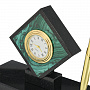 Настольный набор из натурального камня с часами и ручками, фотография 3. Интернет-магазин ЛАВКА ПОДАРКОВ