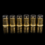 Набор рюмок с позолотой "Авиация" на 6 персон