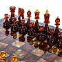 Шахматы с инкрустацией и фигурами из янтаря "Жемчужина" 43х43 см, фотография 2. Интернет-магазин ЛАВКА ПОДАРКОВ