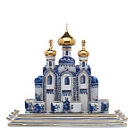  Гжель ЗАЯЦ с морковкой  (большой)