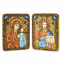 Икона Пара венчальная "Господь Вседержитель, Казанская Богородица" 20 х 15 см, фотография 1. Интернет-магазин ЛАВКА ПОДАРКОВ