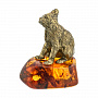Статуэтка с янтарем "Кошка", фотография 3. Интернет-магазин ЛАВКА ПОДАРКОВ