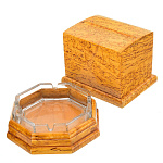 0037178 Нат.дерево Кап НАБОР:ПЕПЕЛЬНИЦА +СИГАРЕТНИЦА (автомат) 