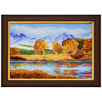 0065037-28*20см ПАННО настенной ПЕЙЗАЖ № 4 (янтарная крошка)