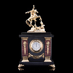 0037331/ФР Нат.камень ЧАСЫ "Георгий Победоносец" ФАКЕЛЫ