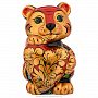 Статуэтка "Тигр с сердцем". Хохлома, фотография 4. Интернет-магазин ЛАВКА ПОДАРКОВ