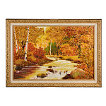 Картина янтарная "Осенний лес" 60х40 см