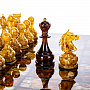 Шахматы с инкрустацией и фигурами из янтаря "Жемчужина Питера" 43х43 см, фотография 5. Интернет-магазин ЛАВКА ПОДАРКОВ
